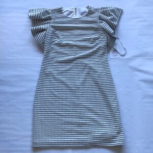 Calvin Klein flutter sleeves dress